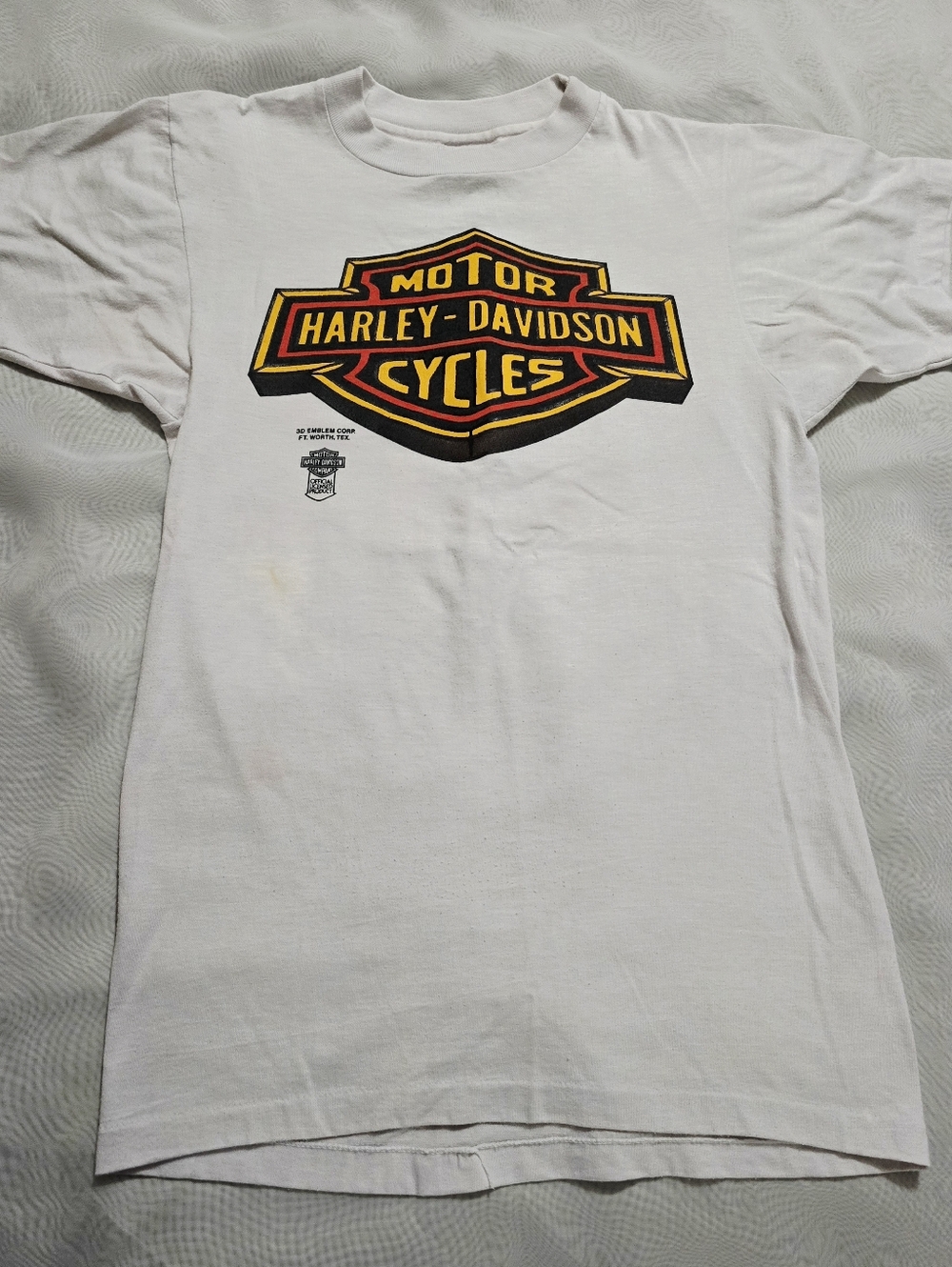Harley Davidson Vintage 1990s White T-Shirt Desert